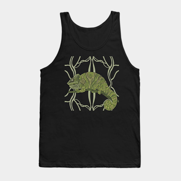 Green Chameleon Tank Top by Suneldesigns